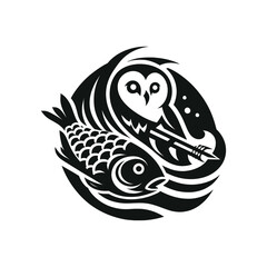 fishing silhouette clip art vector design