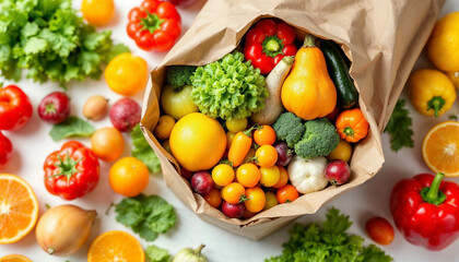 Fresh and healthy food background