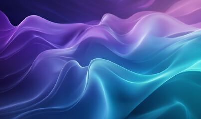 Fototapeta premium Abstract waves in vibrant purple and blue hues create a dynamic, flowing visual effect.