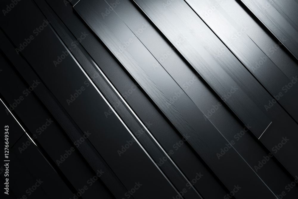 Poster diagonal dark metallic lines create an abstract, modern, and sleek background.