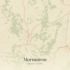 Obraz premium Vintage map of Mormoiron, France.