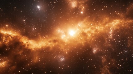 Futuristic Space Nebula Filled With Glowing Cosmic Dust and Vibrant Star Fields in a Celestial Vista