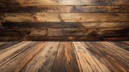 Rustic Wooden Plank Background Offers Rich Textures Suitable for Various Design Purposes