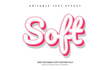 Soft editable text effect template