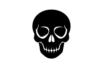 skull, Human Skull, Cartoon Skull Icon Silhouette