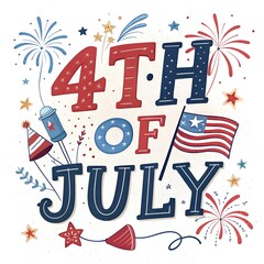 Obraz premium 4th july independence day background
