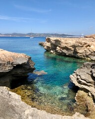 rocky coastline ibiza,