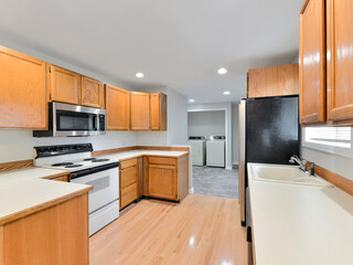 Fototapeta premium Modern residential kitchen interior