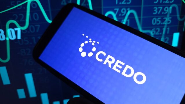 Konskie, Poland - February 18, 2025: Credo Technology company logo displayed on mobile phone