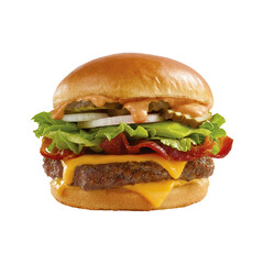 hamburger isolated on white