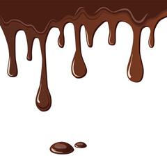 Dripping chocolate with a rich, glossy texture. Perfect for flyers, packaging, branding, and other creative projects to add a sweet and appetizing touch.