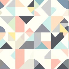 Abstract Geometric Illustration Pastel Triangles