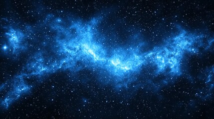 Obraz premium Celestial Nebula Stunning Blue Cosmic Background Space Stars Galaxy