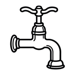 Water tap logo icon vector isolated design on a white background