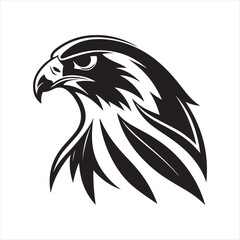 falcon silhouette vector logo illustration