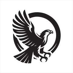 falcon silhouette vector logo illustration