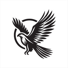 falcon silhouette vector logo illustration