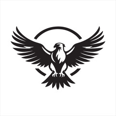falcon silhouette vector logo illustration
