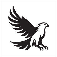 falcon silhouette vector logo illustration