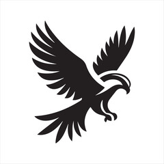 falcon silhouette vector logo illustration