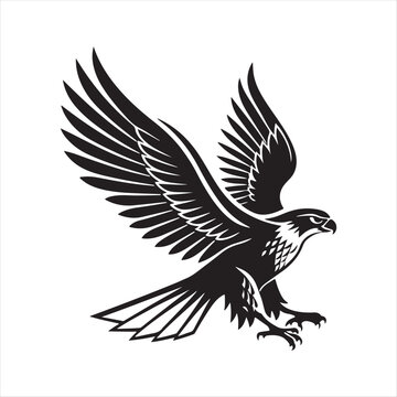 falcon silhouette vector logo illustration