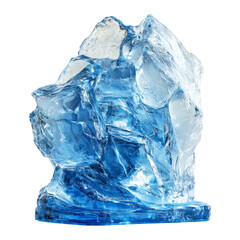 Obraz premium Ice sculpture isolated on transparent background showcasing intricate details