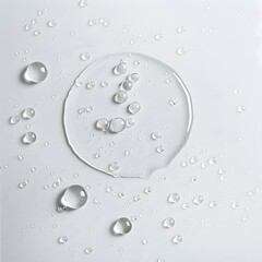 Tranquil Water Droplets on Smooth Surface with Minimalist Backdrop