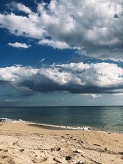 cloudy sky in italy over sea