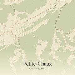 Obraz premium Vintage map of Petite-Chaux, France.