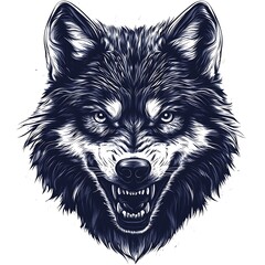 Naklejka premium Graphic Wolf Portrait
