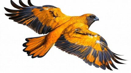 Fototapeta premium Golden Eagle in Flight A Detailed Closeup