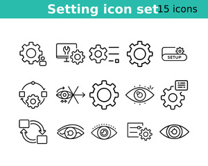 setting icon set