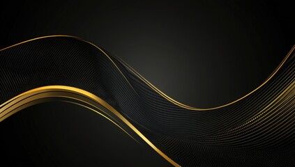 There is a wave with rainbow colors beautifully displayed on a black background