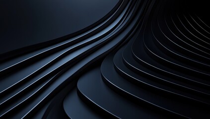 There is a wave with rainbow colors beautifully displayed on a black background