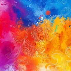 vibrant holi festival abstract patterns