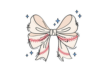 Baseball Coquette Bow PNG Sublimation T Shirt Design
