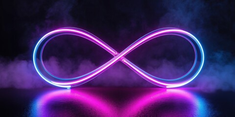 Purple Neon Infinity Loops 