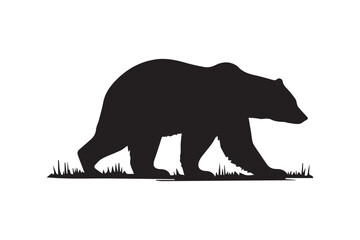 Fototapeta premium Bear Silhouette Vector | Wildlife SVG Illustration