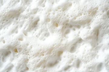 Close-up of soap bubbles on white background. Neural network AI generated