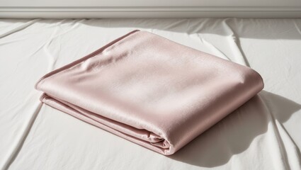  Satin Pillowcase on White Bed
