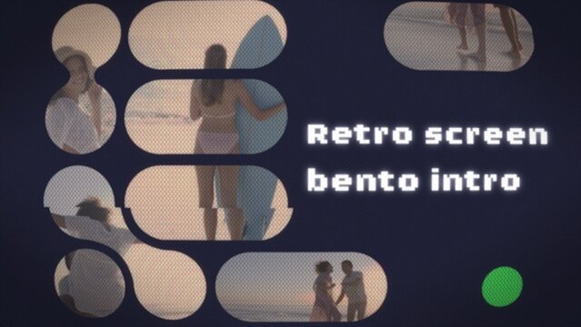 Retro Screen Bento Intro