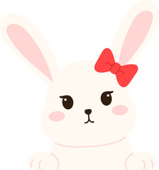 Cute Easter Bunny Peeking illustration