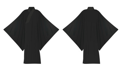 Black buddhism clothes. vector illustration
