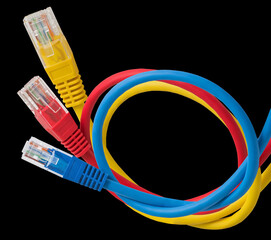 Network Ethernet Cable Over black
