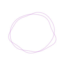 紫ラインの丸型変形フレーム　