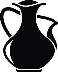 jug black and white silhouette vector design