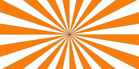 orange Modern seamless retro vintage burst sunrise sunbeam element spiral striped illustration sunray template  Party invitation, carnival circus ticket ray pattern, stripped vector background. 