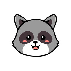 Cute cartoon racoon Illustration