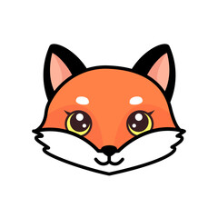 Cute cartoon fox Illustration