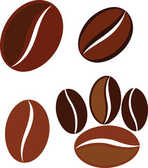 Coffee bean vector illustration.